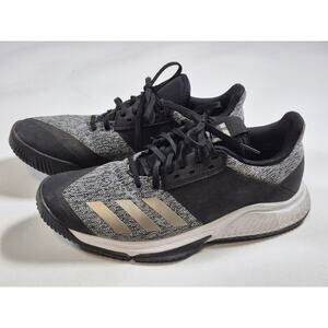 Adidas Gray/Black Stripe Volleyball Crazy Flight Sport Sneakers Size 7.5